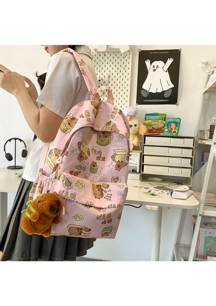 Öğrenci Sırt Çantası Karikatür Doodle Kampüs Sırt Çantası (Yurt Dışından) modelleri