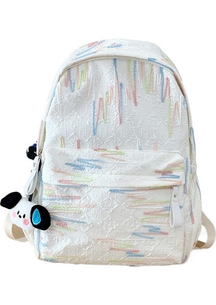 Öğrenci Okul Çantası Japon Düz Renk Tarzı Kız Sırt Çantası Sırt Çantası (Yurt Dışından)