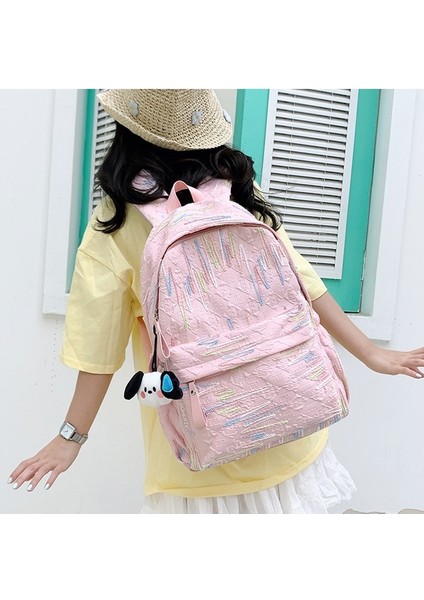 Öğrenci Okul Çantası Japon Düz Renk Tarzı Kız Sırt Çantası Sırt Çantası (Yurt Dışından) indirimleri