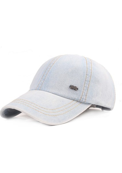 Denim Beyzbol Şapkası Erkek ve Kadın Güneşlik Ördek Dil Şapkası (Yurt Dışından)
