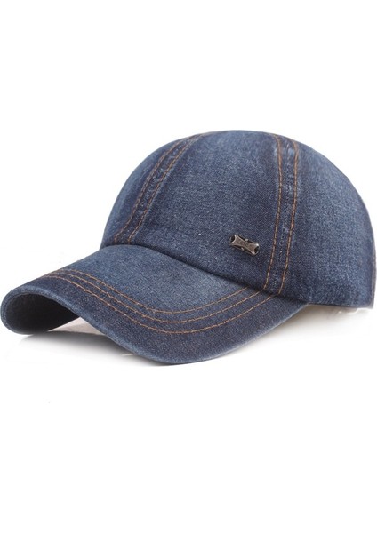 Denim Beyzbol Şapkası Erkek ve Kadın Güneşlik Ördek Dil Şapkası (Yurt Dışından)