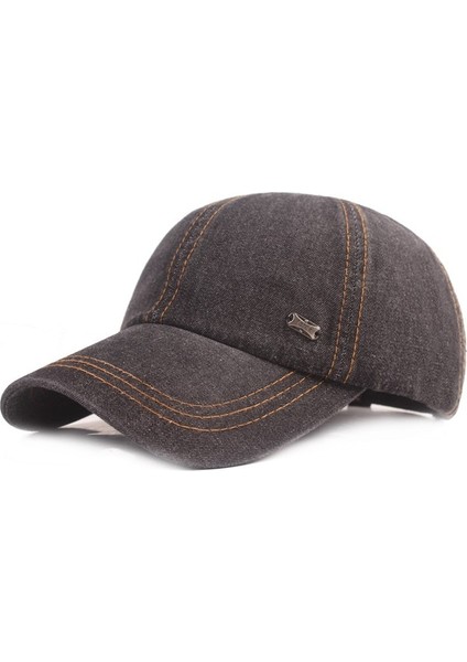 Denim Beyzbol Şapkası Erkek ve Kadın Güneşlik Ördek Dil Şapkası (Yurt Dışından)