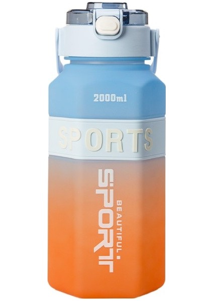 200ML Çift Içecek Gradyan Taşınabilir Altıgen Spor Su Şişesi (Yurt Dışından)