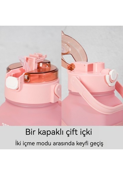200ML Çift Içecek Gradyan Taşınabilir Altıgen Spor Su Şişesi (Yurt Dışından)