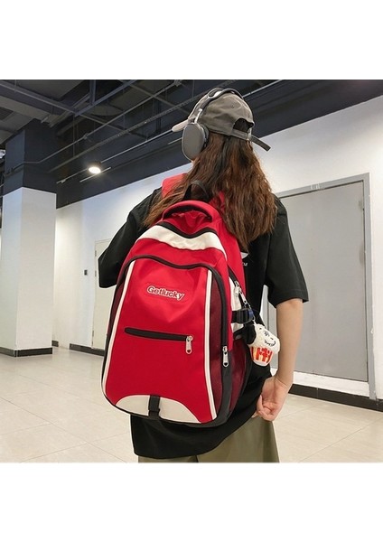 Yeni Okul Çantası Kız Öğrenci Amerikan Moda Niş Büyük Kapasiteli Dayanıklı Sırt Çantası (Yurt Dışından) modelleri