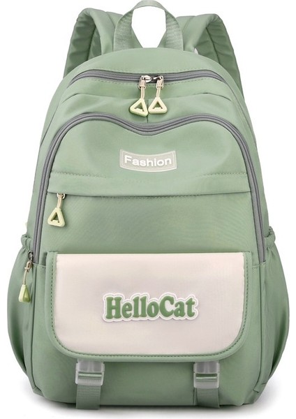 Okul Kız Naylon Ortaokul Öğrencisi Sırt Renk Kontrastı Büyük Kapasiteli Kampüs Sırt Çantası (Yurt Dışından)