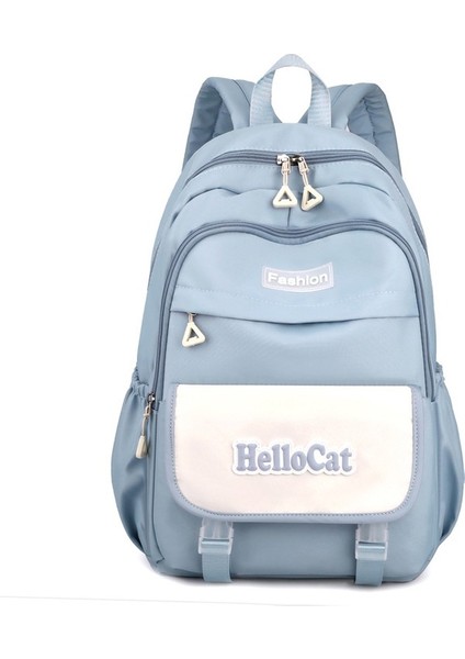 Okul Kız Naylon Ortaokul Öğrencisi Sırt Renk Kontrastı Büyük Kapasiteli Kampüs Sırt Çantası (Yurt Dışından) modelleri