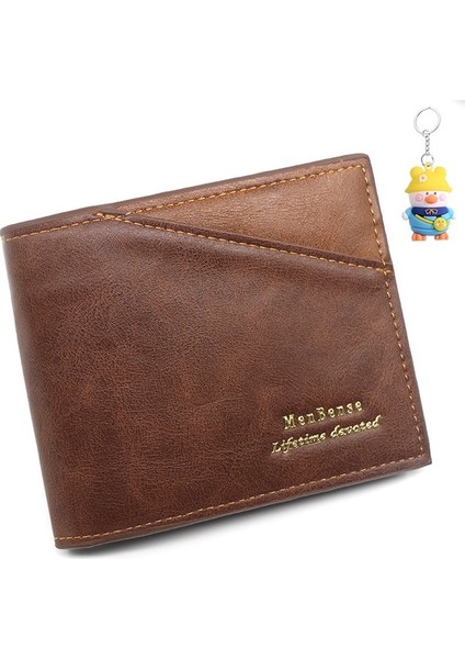 Erkek Cüzdan Gündelik Dikiş Üç Katlı Çanta Çoklu Kart Yuvası Erkek Kısa Cüzdan Para Cüzdanı (Yurt Dışından) fiyatları