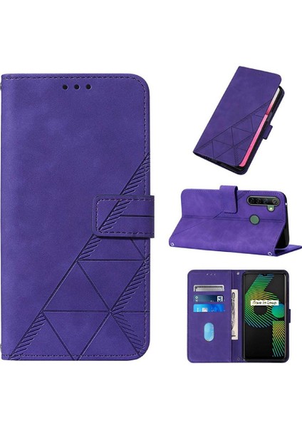Realme 5 Kılıf Tam Kaplar Deri Dokulu Kapaklı Cüzdan Standlı Kartvizitli Kopçalı Kapak Kartlıklı Uzun Askılı (Yurt Dışından) modelleri