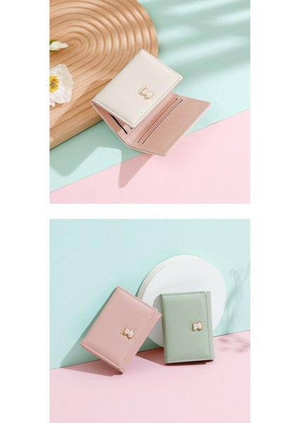 Kısa Bayan Cüzdan Üç Katlı Katlanabilir Ayı Cüzdan Kart Tutucu (Yurt Dışından) fırsatları