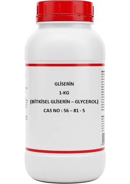 Gliserin 1 Litre - Glycerol %99,8 - Bitkisel Farma Kalite Gliserin - Extra Pure - (Cas No : 56-81-5)