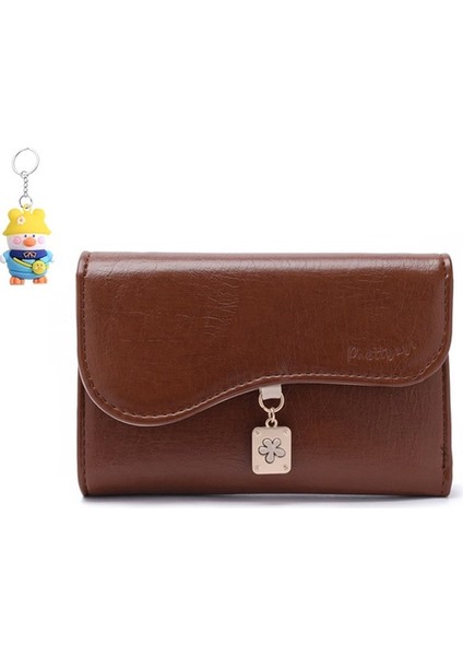 Cüzdan Çoklu Kart Yuvası Kart Tutucu Moda Üç Katlı Çanta Orta Cüzdan Cüzdanı Kadın (Yurt Dışından)