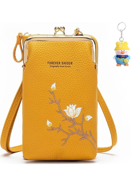 Nakış Niche Çanta Cüzdan Kadın Mini Telefon Çantası Crossbody Uzun Moda Bayan Cüzdan (Yurt Dışından) modelleri