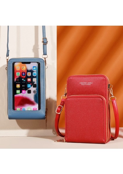 Bayan Cüzdan Omuz Crossbody Çanta Çok Fonksiyonlu Cep Telefonu Çantası Kart Tutucu (Yurt Dışından)