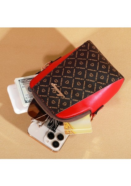 Cep Telefonu Çantası Kadın Crossbody Küçük Çanta Gündelik Büyük Kapasiteli Fermuarlı Kadın Çantası Çok (Yurt Dışından)