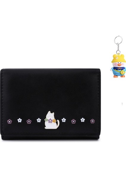 Cüzdan Bayanlar Küçük Katlanır Kısa Öğrenci Para Cüzdanı Kedi Yavru Değişim Kart Tutucu Kart Tutucu (Yurt Dışından)