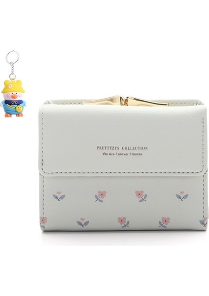 Kısa Toka Cüzdan Kadın Üç Katlı Klip Para Cüzdanı Para Cüzdanı (Yurt Dışından)