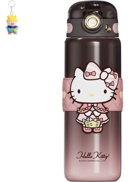 Sanrio Sharp 500ML Termos Bardak Çocuk Karikatür Düz Bardak 316 Gıda Sınıfı Mühürlü Okul Çay Bardak Saplı Bardak (Yurt Dışından)