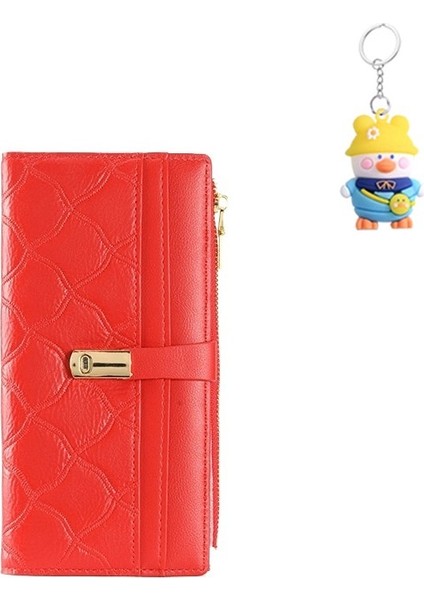 Bayanlar Uzun Cüzdan Fermuar Toka Cüzdan Kart Tutucu Clutch Para Cüzdanı (Yurt Dışından)