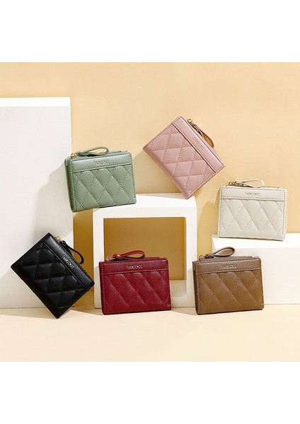 Cüzdan Bayan Kısa Fermuarlı Moda Iki Katlı Hafif Lüks Kart Tutucu Cüzdan (Yurt Dışından) modelleri