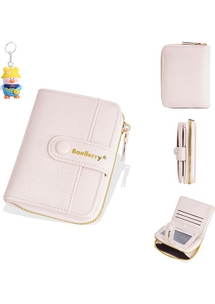 Bayan Kısa Cüzdan Moda Çoklu Kart Yuvası Fermuarlı Para Cüzdan Kart Tutucu (Yurt Dışından)