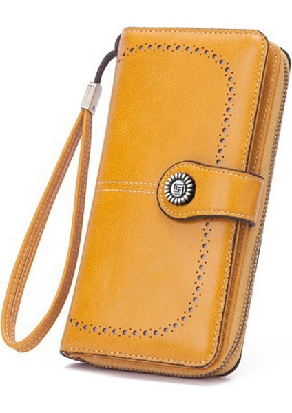 Uzun Cüzdan Kadın Retro Içi Boş Cüzdan Büyük Kapasiteli Cep Telefonu Çantası (Yurt Dışından) fiyatları