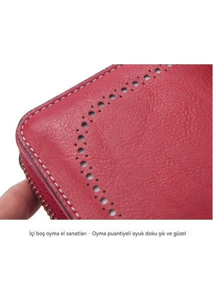 Uzun Cüzdan Kadın Retro Içi Boş Cüzdan Büyük Kapasiteli Cep Telefonu Çantası (Yurt Dışından) indirimleri