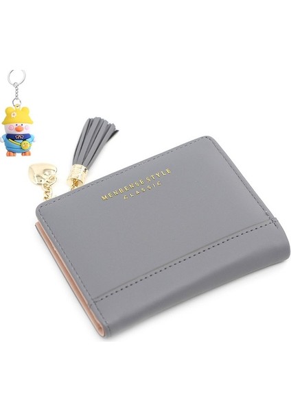 Bayan Cüzdanı Basit ve Çok Yönlü Püsküllü Çanta Fermuarlı Çanta Elli Çanta Boş Para Çanta Bayan Kısa Cüzdan (Yurt Dışından)