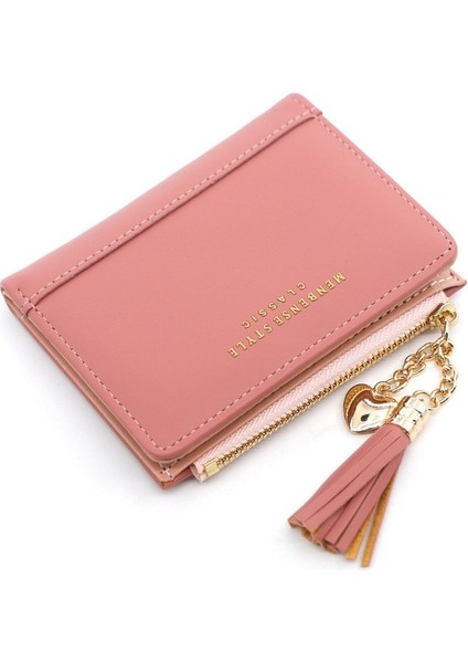 Bayan Cüzdanı Basit ve Çok Yönlü Püsküllü Çanta Fermuarlı Çanta Elli Çanta Boş Para Çanta Bayan Kısa Cüzdan (Yurt Dışından) fırsatları