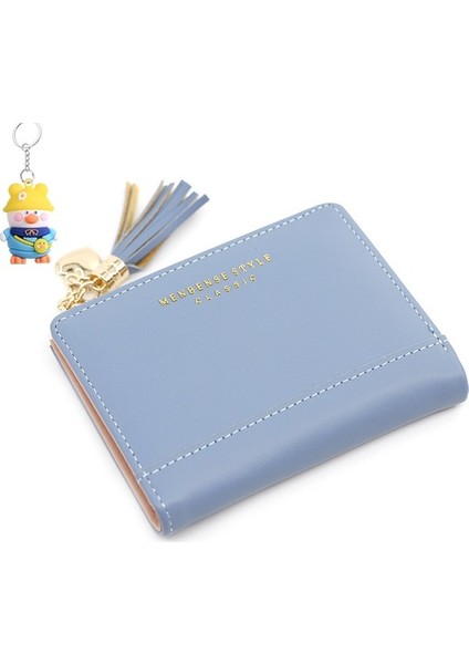 Bayan Cüzdanı Basit ve Çok Yönlü Püsküllü Çanta Fermuarlı Çanta Elli Çanta Boş Para Çanta Bayan Kısa Cüzdan (Yurt Dışından)