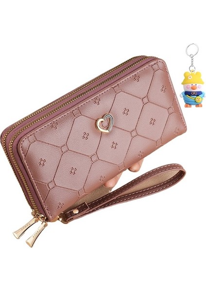 Cüzdan Kızlar Uzun Çift Fermuarlı Cüzdan Moda Büyük Kapasiteli El Çantası Kadın (Yurt Dışından)