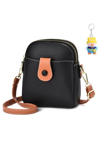 Kadın Çanta Cep Telefonu Mini Küçük Çanta Moda Omuz Crossbody Çanta Çift Katmanlı Büyük Kapasiteli Moda Cep (Yurt Dışından)