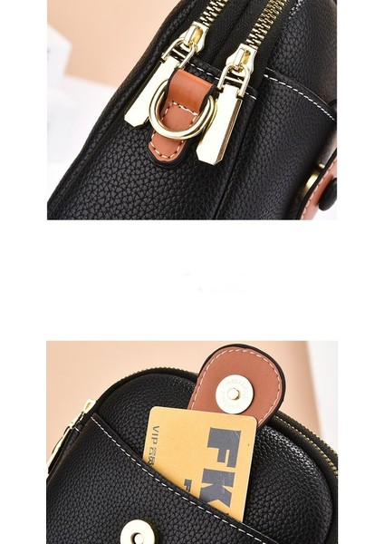 Kadın Çanta Cep Telefonu Mini Küçük Çanta Moda Omuz Crossbody Çanta Çift Katmanlı Büyük Kapasiteli Moda Cep (Yurt Dışından) modelleri