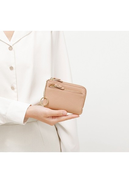 Cüzdan Mini Fermuarlı Kısa Bayan Para Cüzdanı Anahtarlık Madeni Para Taşınabilir Kolye Kulaklık Küçük Kart Çantası Tutucu (Yurt Dışından) indirimleri