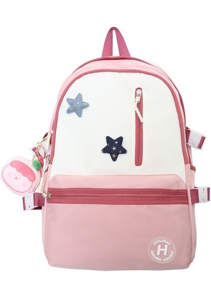 Geniş Kapasiteli Zıt Renkli ve Çok Yönlü Ortaokul Kızları Için Okul Üniversite Öğrencileri Için Niş Sırt Ya Uygun ve Sade Çantası (Yurt Dışından) fiyatları