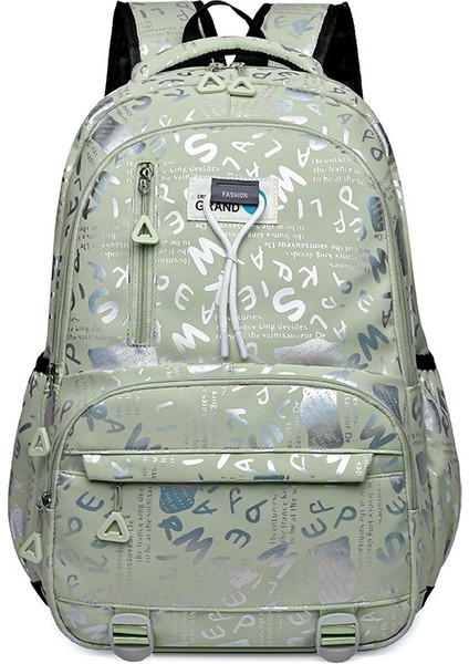 Sırt Çantası Basit Büyük Kapasiteli Ortaokul Öğrencisi Okul Çantası Moda Eğlence Seyahat Sırt Çantası (Yurt Dışından)