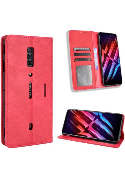 Zte Nubia Kırmızı Sihirli 6/6 Pro Cüzdan Pu Deri Manyetik Kapatma (Yurt Dışından)