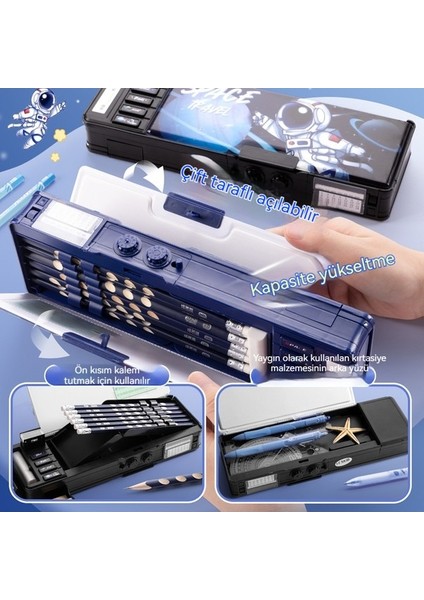 Çok Fonksiyonlu Çocuk Şifreli Kilit Mekanizmalı Kalem Kutusu (Yurt Dışından) modelleri