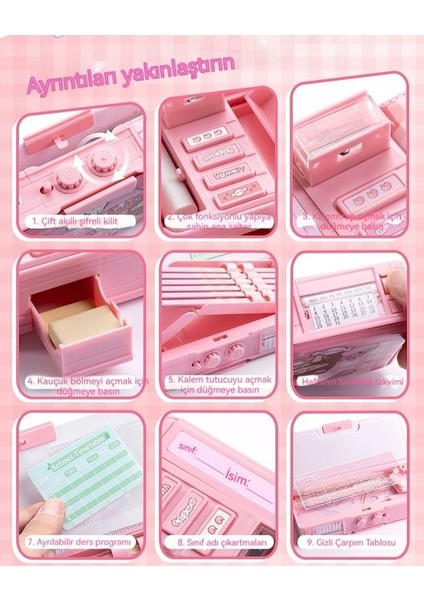 Çok Fonksiyonlu Çocuk Şifreli Kilit Mekanizmalı Kalem Kutusu (Yurt Dışından) indirimleri