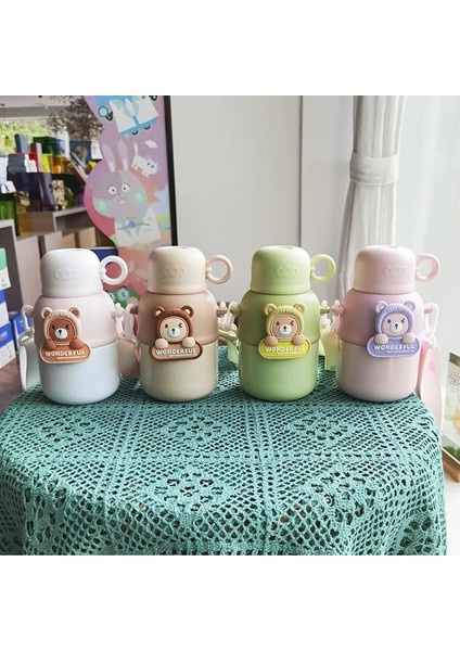 Çocuk Çapraz Açıklıklı Yalıtımlı Su Şişesi 580ML (Yurt Dışından)