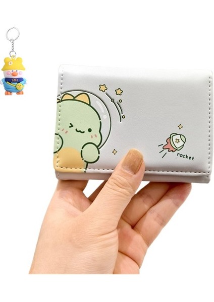 Karikatür Kart Tutucu Üç Katlı Mini Cüzdan Kısa Cüzdan Para Cüzdanı (Yurt Dışından)