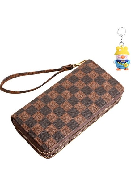 Bayanlar Uzun Cüzdan Moda Çift Fermuarlı Büyük Kapasiteli Cep Telefonu Çantası Clutch (Yurt Dışından)