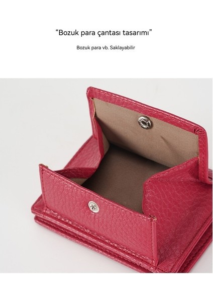 Cüzdan Bayan Snap Kart Tutucu Çoklu Kart Yuvası Para Cüzdanı (Yurt Dışından) modelleri