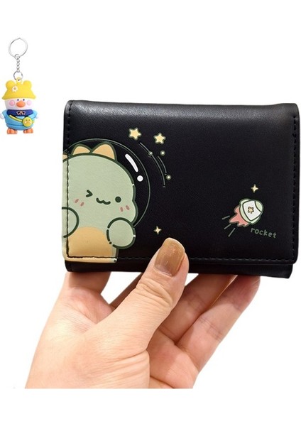 Karikatür Kart Tutucu Üç Katlı Mini Cüzdan Kısa Cüzdan Para Cüzdanı (Yurt Dışından)