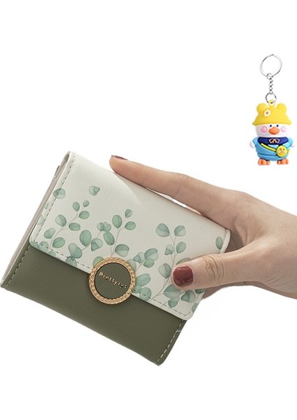 Kısa Cüzdan Bayanlar Üç Katlı Para Cüzdanı Cüzdanı Kart Tutucu (Yurt Dışından)