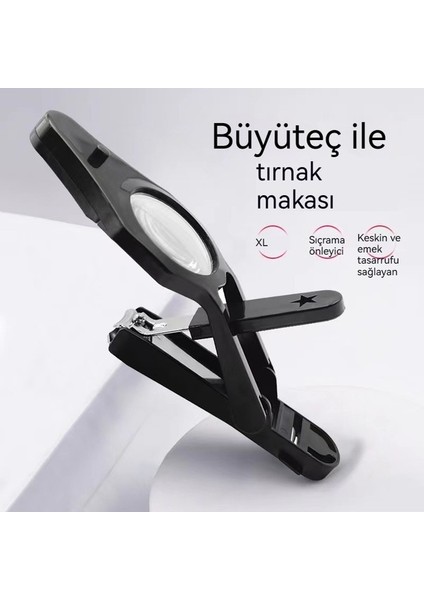 Çok Fonksiyonlu Büyüteçli, LED Işıklı, Dönebilen Tırnak Makası (Yurt Dışından) fırsatları