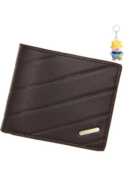 Çoklu Kart Yuvası Erkek Cüzdan Kısa Büyük Kapasiteli Gündelik Cüzdan Kart Tutucu (Yurt Dışından)
