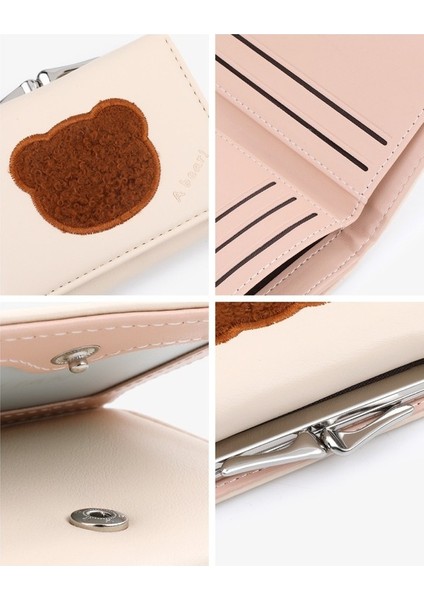 Sevimli Kız Cüzdan Kadın Ayı Kız Küçük Katlanır Cüzdan Kart Tutucu (Yurt Dışından) indirimleri