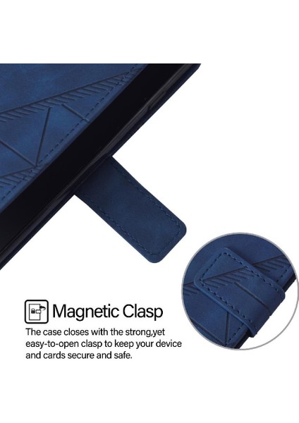 Honor 70 Lite 5g Kılıf Tam Kaplar Deri Dokulu Kapaklı Cüzdan Standlı Kartvizitli Kopçalı Kapak Kartlıklı Uzun Askılı (Yurt Dışından)