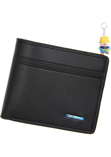 Çoklu Kart Yuvası Erkek Cüzdan Kısa Büyük Kapasiteli Gündelik Cüzdan Kart Tutucu (Yurt Dışından)